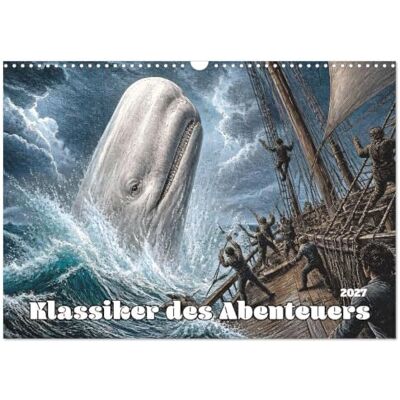 Braun Klassiker des Abenteuers (Wandkalender 2027 DIN A3 quer), Monatskalender: Abenteuer-Illustrationen im stilvollen Holzstich-Look von Gustave Dore. Braun Klassiker des Abenteuers (Wandkalender 2027 DIN A3 quer), Monatskalender: Abenteuer-Illustrationen im stilvollen Holzstich-Look von Gustave Dore.