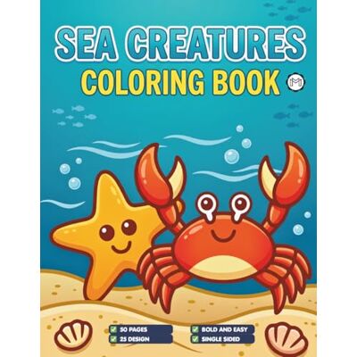 ART Cozy Cute Sea Creatures Coloring Book for Kids Adults Boys Girls Teens: Cool Sea Ocean Fish Coloring Activity Book Funny Underwater Animals Coloring ... Pages for Stress Relief and Relaxation ART Cozy Cute Sea Creatures Coloring Book for Kids Adults Boys Girls Teens: Cool Sea Ocean Fish Coloring Activity Book Funny Underwater Animals Coloring ... Pages for Stress Relief and Relaxation