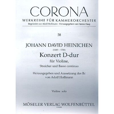 Schott Concierto D de DuraSec: Violín, Orquesta Y sumergir Basso continuo. Solo voz. (Corona – Serie de cámara para orquesta) Schott Concierto D de DuraSec: Violín, Orquesta Y sumergir Basso continuo. Solo voz. (Corona – Serie de cámara para orquesta)