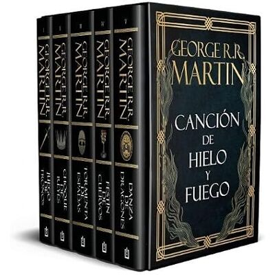 George R. R. Martin Estuche Canción de hielo y fuego: Contiene: Juego de tronos Choque de reyes Tormenta de espadas Festín de cuervos Danza de dragones (Best Seller Ficción) George R. R. Martin Estuche Canción de hielo y fuego: Contiene: Juego de tronos Choque de reyes Tormenta de espadas Festín de cuervos Danza de dragones (Best Seller Ficción)