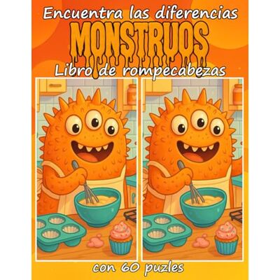 Panda Encuentra las diferencias Monstruos Libro de rompecabezas con 60 puzles: Divertidos rompecabezas de las diferencias con temática de monstruos para niños, adolescentes y adultos Panda Encuentra las diferencias Monstruos Libro de rompecabezas con 60 puzles: Divertidos rompecabezas de las diferencias con temática de monstruos para niños, adolescentes y adultos