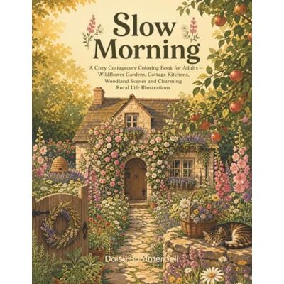 Daisy Tech Slow Morning: A Cozy Cottagecore Coloring Book for Adults — Wildflower Gardens, Cottage Kitchens, Woodland Scenes and Charming Rural Life Illustrations (The Slow Pages) Daisy Tech Slow Morning: A Cozy Cottagecore Coloring Book for Adults — Wildflower Gardens, Cottage Kitchens, Woodland Scenes and Charming Rural Life Illustrations (The Slow Pages)