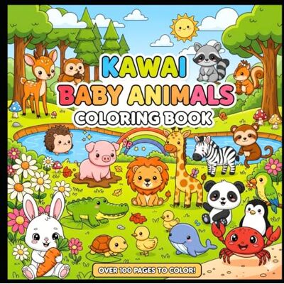 ART Cute Kawaii Baby Animals Coloring Book Adorable Puppies, Kittens, Jungle Cubs & Ocean Friends for Kids Ages 4-8: Fun, Easy & Relaxing Animal Coloring Pages for Boys and Girls ART Cute Kawaii Baby Animals Coloring Book Adorable Puppies, Kittens, Jungle Cubs & Ocean Friends for Kids Ages 4-8: Fun, Easy & Relaxing Animal Coloring Pages for Boys and Girls