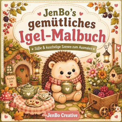 Creative JenBo’s gemütliches Igel-Malbuch: Süße & kuschelige Szenen zum Ausmalen Creative JenBo’s gemütliches Igel-Malbuch: Süße & kuschelige Szenen zum Ausmalen