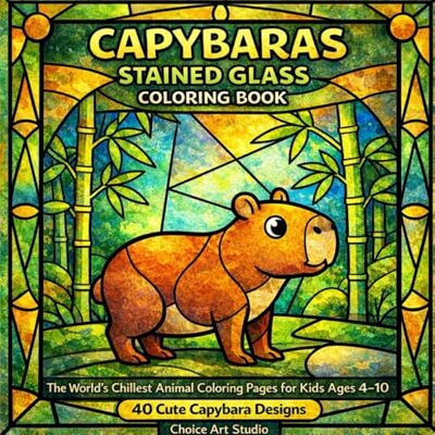 ART Capybaras Stained Glass Coloring Book for Kids Ages 4-10: 40 Cute Capybara Designs The World's Chillest Animal Coloring Pages Perfect Gift for Kids ART Capybaras Stained Glass Coloring Book for Kids Ages 4-10: 40 Cute Capybara Designs The World's Chillest Animal Coloring Pages Perfect Gift for Kids