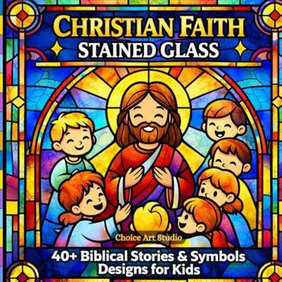 ART Christian Faith Stained Glass Coloring Book for Kids: Biblical Stories & Symbols 40+ Inspirational Designs for Children Ages 4-10 ART Christian Faith Stained Glass Coloring Book for Kids: Biblical Stories & Symbols 40+ Inspirational Designs for Children Ages 4-10
