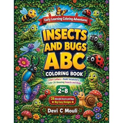 Devi Insects and Bugs ABC Coloring Book for Kids Ages 2 and Up (Line Art): Learn the Alphabet with Butterflies, Bees, Ants & More! Educational Coloring Activity Book for Boys and Girls Devi Insects and Bugs ABC Coloring Book for Kids Ages 2 and Up (Line Art): Learn the Alphabet with Butterflies, Bees, Ants & More! Educational Coloring Activity Book for Boys and Girls