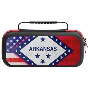 AXEDENRRT452 Funda de transporte rígida para interruptor de bandera de Estados Unidos y Arkansas para accesorios de consola, fundas de transporte de viaje para interruptor