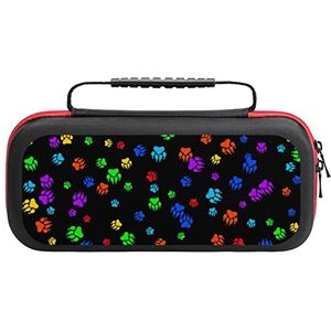 AXEDENRRT452 Funda de transporte para interruptor de huellas de oso, bolsa rígida para accesorios de consola, fundas de transporte de viaje para interruptor