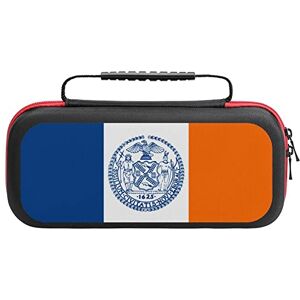 AXEDENRRT452 Funda rígida de transporte con diseño de bandera de la ciudad de Nueva York para accesorios de consola, fundas de transporte de viaje para interruptor