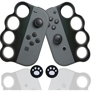 Switch用 Fit Box/Fit Box 2対応 コントローラー グリップ スイッチ用 ジョイコン用 ボクシングゲームグリップ 操作簡単 人間工学設計 Joy-Con用 ハンドル 2個セット (グレー)