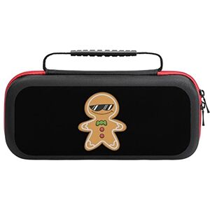 AXEDENRRT1 Galleta de pan de jengibre de Navidad compatible con Switch Funda de transporte protectora de viaje con 20 accesorios de juego, talla única