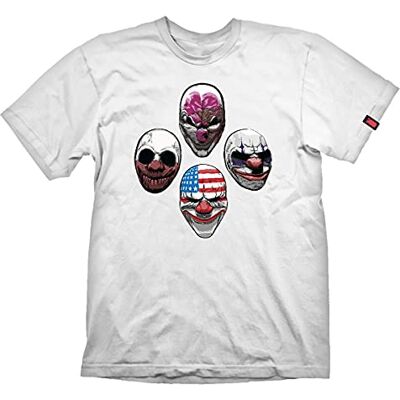 Gaya Entertainment Payday 2 T-Shirt "The Four" White Size L Gaya Entertainment Payday 2 T-Shirt "The Four" White Size L