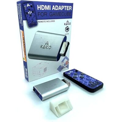 Kaico Cable Adaptador HDMI para Nintendo Gamecube utilizando el Software GCVideo. Admite duplicación de línea 2X e Incluye Mando a Distancia. Una solución Simple Plug & Play Kaico Cable Adaptador HDMI para Nintendo Gamecube utilizando el Software GCVideo. Admite duplicación de línea 2X e Incluye Mando a Distancia. Una solución Simple Plug & Play