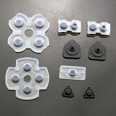 Sintech Juego de goma conductiva compatible con los botones de las almohadillas del controlador Playstation 4 / PS4 JDM-001, JDM-011, JDM-020 Sintech Juego de goma conductiva compatible con los botones de las almohadillas del controlador Playstation 4 / PS4 JDM-001, JDM-011, JDM-020