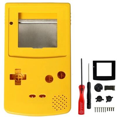 OSTENT Reemplazo de cubierta de carcasa de carcasa completa compatible para consola de color Nintendo GBC Gameboy Color amarillo OSTENT Reemplazo de cubierta de carcasa de carcasa completa compatible para consola de color Nintendo GBC Gameboy Color amarillo