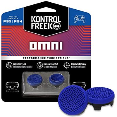 KontrolFreek Omni para PlayStation 4 (PS4) y PlayStation 5 (PS5) Performance Thumbsticks 2 Alturas bajas, cóncavo Azul. KontrolFreek Omni para PlayStation 4 (PS4) y PlayStation 5 (PS5) Performance Thumbsticks 2 Alturas bajas, cóncavo Azul.