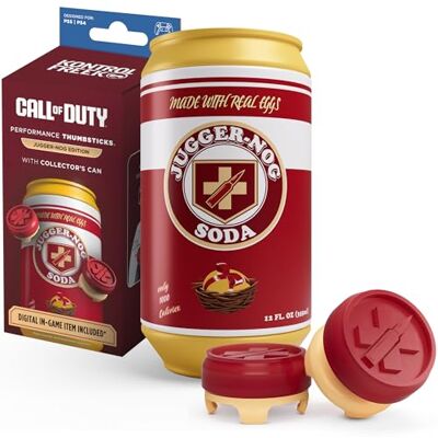 KontrolFreek ® Jugger-Nog Performance Thumbsticks® Lata metálica de colección Jugger-Nog PlayStation 4 (PS4), PlayStation 5 (PS5) Rojo y Crema KontrolFreek ® Jugger-Nog Performance Thumbsticks® Lata metálica de colección Jugger-Nog PlayStation 4 (PS4), PlayStation 5 (PS5) Rojo y Crema