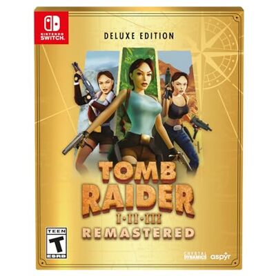 Aspyr Tomb Raider I-III Remastered protagonizada por Lara Croft Deluxe Edition Nintendo Switch Aspyr Tomb Raider I-III Remastered protagonizada por Lara Croft Deluxe Edition Nintendo Switch