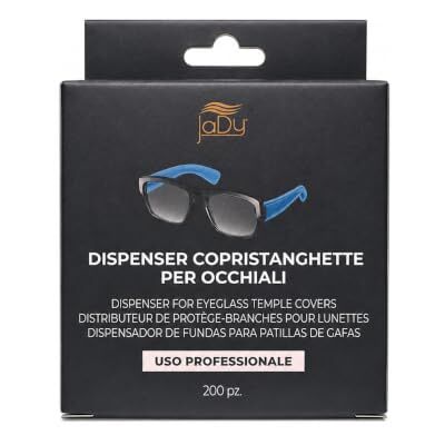 JaDy Fundas desechables para patillas de gafas – 200 unidades – Protectores para patillas y patillas de gafas con dispensador – Fundas profesionales para peluquería, coloración cabello y salón JaDy Fundas desechables para patillas de gafas – 200 unidades – Protectores para patillas y patillas de gafas con dispensador – Fundas profesionales para peluquería, coloración cabello y salón