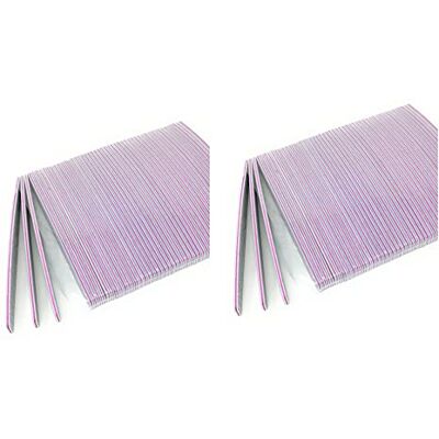 LEOFLA 100 piezas de lima media luna bilateral grano 100/180 para uñas y arte de uñas LEOFLA 100 piezas de lima media luna bilateral grano 100/180 para uñas y arte de uñas
