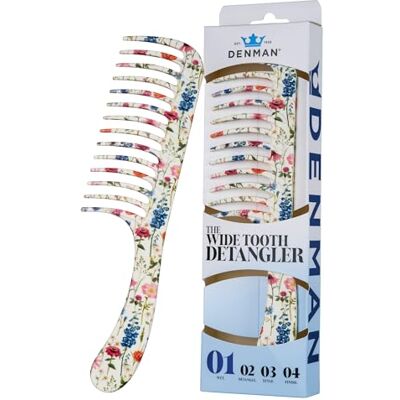 Denman D28 Peine desenredante de dientes anchos, pin curvado para desenredar, definir rizos, alisar, peine húmedo para todo tipo de cabello, mujeres y hombres, floral Fantsy Denman D28 Peine desenredante de dientes anchos, pin curvado para desenredar, definir rizos, alisar, peine húmedo para todo tipo de cabello, mujeres y hombres, floral Fantsy