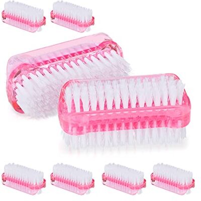 RELAXDAYS Juego de 8 cepillos para uñas - Rosa - Plástico - 8piezas - Nail brush set RELAXDAYS Juego de 8 cepillos para uñas - Rosa - Plástico - 8piezas - Nail brush set
