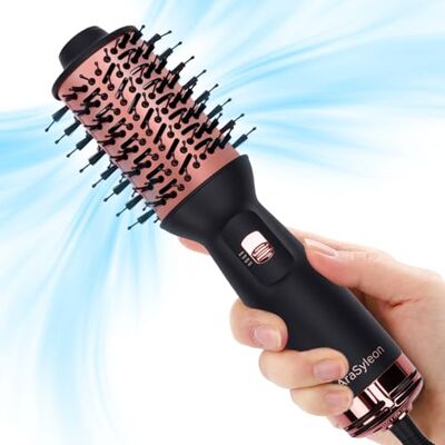 AraSyleon Cepillo Secador Portátil Alisar Rizar, Doble Voltaje 275g Secador Cepillo 3 Temperaturas, 700W, Cepillo Secador Incluye Bolsa Almacenamiento y Guantes Anticalor AraSyleon Cepillo Secador Portátil Alisar Rizar, Doble Voltaje 275g Secador Cepillo 3 Temperaturas, 700W, Cepillo Secador Incluye Bolsa Almacenamiento y Guantes Anticalor