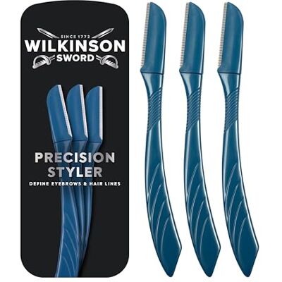 Wilkinson Sword Intuition Barber's Style Precision Styler 3 Cuchillas de Afeitar Desechables, Depiladora Facial Masculina para Moldear y Perfilar Cejas, Cuchillas de Primera Calidad para Afeitado Wilkinson Sword Intuition Barber's Style Precision Styler 3 Cuchillas de Afeitar Desechables, Depiladora Facial Masculina para Moldear y Perfilar Cejas, Cuchillas de Primera Calidad para Afeitado
