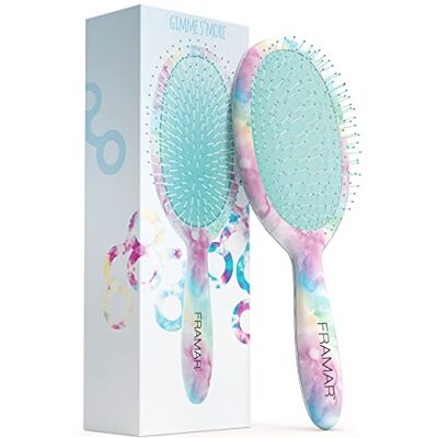 FRAMAR Cepillo de Pelo Desenredante – Cepillo Pelo Antirotura, Cepillo Antitirones, Peine Antitirones, Elimina los Nudos y Reduce el Encrespamiento y la Rotura, Hair Brush – Tie Dye Azul FRAMAR Cepillo de Pelo Desenredante – Cepillo Pelo Antirotura, Cepillo Antitirones, Peine Antitirones, Elimina los Nudos y Reduce el Encrespamiento y la Rotura, Hair Brush – Tie Dye Azul