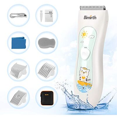 Bimirth Maquina Cortar Pelo para Bebe, Cortapelos Silencioso para Niños, en Bolsa para Fácil Almacenamiento, Recargable por USB, Resistente al Agua, 3 Peines Guía, con Safe Ceramic Blade (With Bag) Bimirth Maquina Cortar Pelo para Bebe, Cortapelos Silencioso para Niños, en Bolsa para Fácil Almacenamiento, Recargable por USB, Resistente al Agua, 3 Peines Guía, con Safe Ceramic Blade (With Bag)