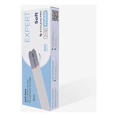 STALEKS PRO Recambio PapmAm Fundas de Limas mineral con espuma soft para base recta Expert Papel ecológico 25 Pcs (Grano 100) STALEKS PRO Recambio PapmAm Fundas de Limas mineral con espuma soft para base recta Expert Papel ecológico 25 Pcs (Grano 100)