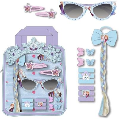 CERDÁ LIFE'S LITTLE MOMENTS Set de belleza bolsito gafas Frozen Kit de accesorios infantiles con corona, gafas de sol, trenza y pinzas Accesorios para el cabello con diseño Elsa y Anna Disney CERDÁ LIFE'S LITTLE MOMENTS Set de belleza bolsito gafas Frozen Kit de accesorios infantiles con corona, gafas de sol, trenza y pinzas Accesorios para el cabello con diseño Elsa y Anna Disney