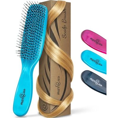 marQus Cepillo para cuero cabelludo desenreda sin tirones cepillo desenredante para todo tipo de cabello, cepillo para brillo y volumen, 1 unidad Flashblue marQus Cepillo para cuero cabelludo desenreda sin tirones cepillo desenredante para todo tipo de cabello, cepillo para brillo y volumen, 1 unidad Flashblue