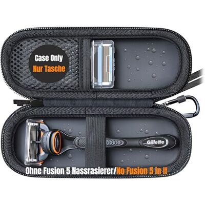 Woollo Funda de PU Compatible con Gillette Fusion 5 y ProGlide, Maquinilla de Afeitar Húmeda Portátil, Rígida, Impermeable Woollo Funda de PU Compatible con Gillette Fusion 5 y ProGlide, Maquinilla de Afeitar Húmeda Portátil, Rígida, Impermeable