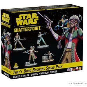 Asmodee Star Wars: Shatterpoint Pack de Escuadra That’s Good Business, Incluye a Hondo Ohnaka, Gwarm y Piratas Weequay, Juego de Estrategia de Miniaturas para 2 Jugadores, +14 Años, Español Asmodee Star Wars: Shatterpoint Pack de Escuadra That’s Good Business, Incluye a Hondo Ohnaka, Gwarm y Piratas Weequay, Juego de Estrategia de Miniaturas para 2 Jugadores, +14 Años, Español