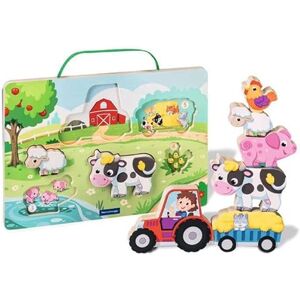 Ravensburger Rompecabezas magnético de Madera Play+: Granja, Juego de Contar y Juego de Equilibrio para niños a Partir de 1 año, Madera FSC Ravensburger Rompecabezas magnético de Madera Play+: Granja, Juego de Contar y Juego de Equilibrio para niños a Partir de 1 año, Madera FSC