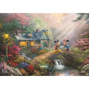 Schmidt Spiele Thomas Kinkade, Disney, Mickey y Minnie en Hawái, rompecabezas de 500 piezas en una lata de nostalgia, colorido Schmidt Spiele Thomas Kinkade, Disney, Mickey y Minnie en Hawái, rompecabezas de 500 piezas en una lata de nostalgia, colorido