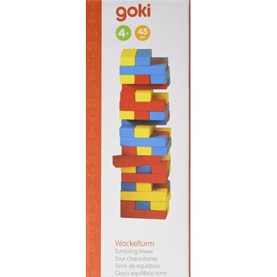 Goki Torre de equilibrio de madera, 45 piezas (Gollnest Kiesel KG G1005/973) Multicolor () Goki Torre de equilibrio de madera, 45 piezas (Gollnest Kiesel KG G1005/973) Multicolor ()