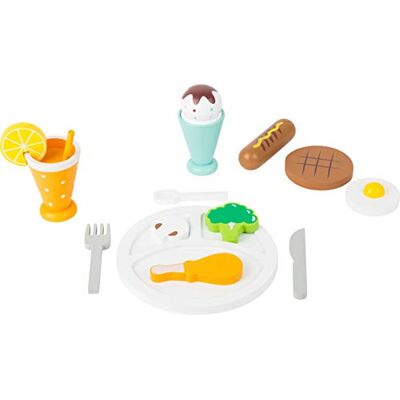 small foot Juego para la Hora del Almuerzo, Certificado FSC® 100%, 14 Piezas, de Madera Resistente, de 3 años small foot Juego para la Hora del Almuerzo, Certificado FSC® 100%, 14 Piezas, de Madera Resistente, de 3 años