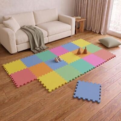 LittleTom 18 Piezas Alfombra Bebé desde el Primer Mes 30x30 cm Colchoneta de Espuma EVA Acolchada Superficie Puzzle Antideslizante para Niños Pequeños Suelo Protector para la Habitación Infantil LittleTom 18 Piezas Alfombra Bebé desde el Primer Mes 30x30 cm Colchoneta de Espuma EVA Acolchada Superficie Puzzle Antideslizante para Niños Pequeños Suelo Protector para la Habitación Infantil