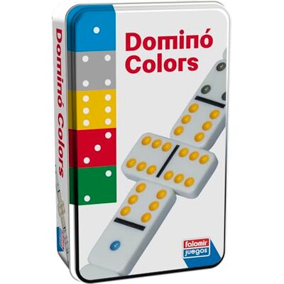 Falomir Dominó Colors Estrategia Vibrante y Educativa Caja de Lata para 2-4 Jugadores (Edad 6+) Falomir Dominó Colors Estrategia Vibrante y Educativa Caja de Lata para 2-4 Jugadores (Edad 6+)