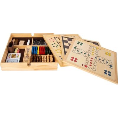 small foot Colección de Juegos, , con 20 Juegos clásicos de Mesa en Caja de Madera sólida, a Partir de 6 años. small foot Colección de Juegos, , con 20 Juegos clásicos de Mesa en Caja de Madera sólida, a Partir de 6 años.