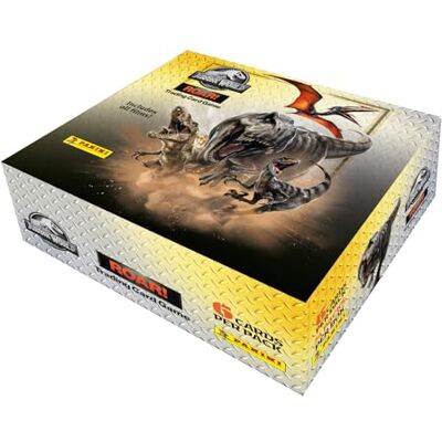 Panini Colección de Cartas coleccionables de Jurassic World, 24 Paquetes Panini Colección de Cartas coleccionables de Jurassic World, 24 Paquetes