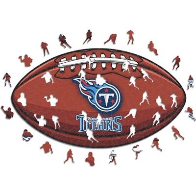 ICONIC Puzzles - Tennessee Titans – Balón de fútbol con logo - Rompecabezas de madera grande (500 piezas) - Puzzle ICONIC Puzzles - Tennessee Titans – Balón de fútbol con logo - Rompecabezas de madera grande (500 piezas) - Puzzle