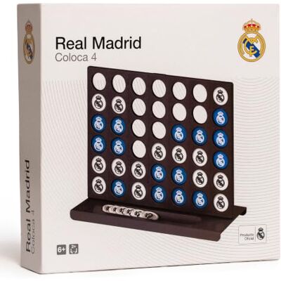 Falomir Coloca 4 Real Madrid Juego de Mesa de Estrategia para Niños +6 Años Juego 4 en Raya para 2 Jugadores Producto Oficial Real Madrid Regalo Madridista Falomir Coloca 4 Real Madrid Juego de Mesa de Estrategia para Niños +6 Años Juego 4 en Raya para 2 Jugadores Producto Oficial Real Madrid Regalo Madridista