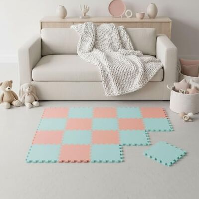 LittleTom 18 Piezas Alfombra Bebé desde el Primer Mes 30x30 cm Colchoneta de Espuma EVA Acolchada Superficie Puzzle Antideslizante para Niños Pequeños Suelo Protector para la Habitación Infantil LittleTom 18 Piezas Alfombra Bebé desde el Primer Mes 30x30 cm Colchoneta de Espuma EVA Acolchada Superficie Puzzle Antideslizante para Niños Pequeños Suelo Protector para la Habitación Infantil