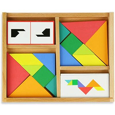 Vilac Tangram Battle Multicolor Juego de Mesa para Niños desde 5 Años de Madera Vilac Tangram Battle Multicolor Juego de Mesa para Niños desde 5 Años de Madera
