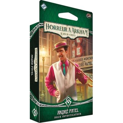 Asmodee – Horror en Arkham® – Juego de Cartas – Andre Patel Investigador – FFG – Deck Truand evolutivo narrativo – Juego Experto – 14+ – 60 a 120 min – Versión Francesa Asmodee – Horror en Arkham® – Juego de Cartas – Andre Patel Investigador – FFG – Deck Truand evolutivo narrativo – Juego Experto – 14+ – 60 a 120 min – Versión Francesa
