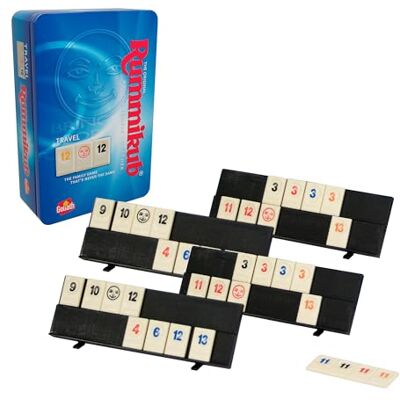Bizak , Rummikub Caja Metalica, Edición de Viajes, Juego de Mesa para Niños +6 Años, Juego Estratégico para Toda la Familia, Juegos de Mesa para 4 Jugadores () Bizak , Rummikub Caja Metalica, Edición de Viajes, Juego de Mesa para Niños +6 Años, Juego Estratégico para Toda la Familia, Juegos de Mesa para 4 Jugadores ()